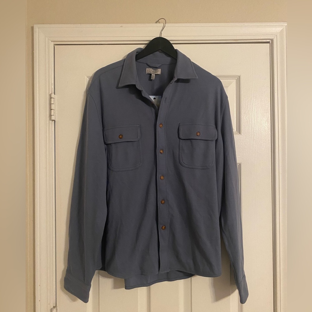 Ocean + Coast. Blue Button-Up Long Sleeve Shirt. Shacket. NWT. Large. Men’s